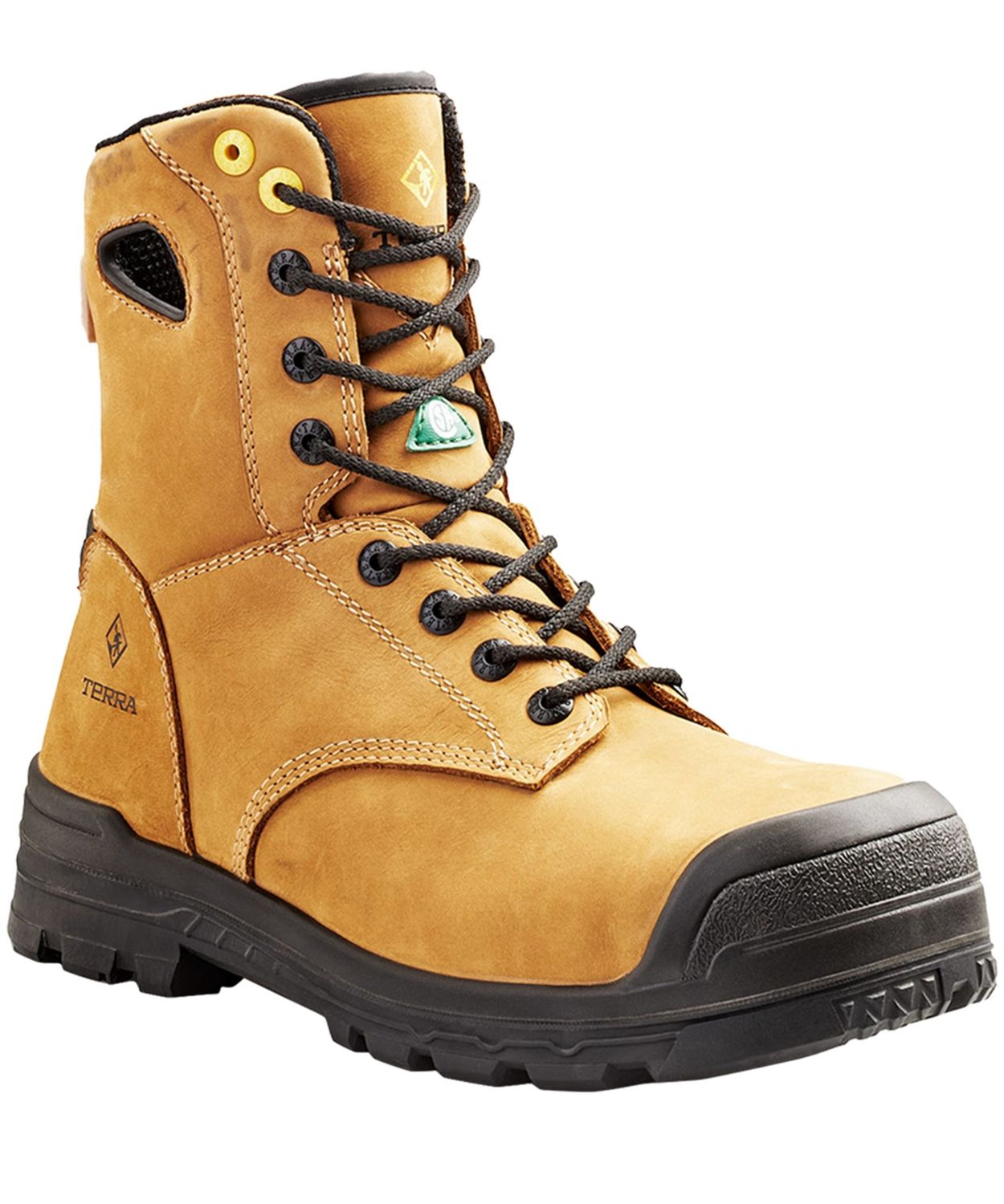 Terra Men's Argo 8" Composite Toe Safety Work Boot, Color: Tan, Size: 7