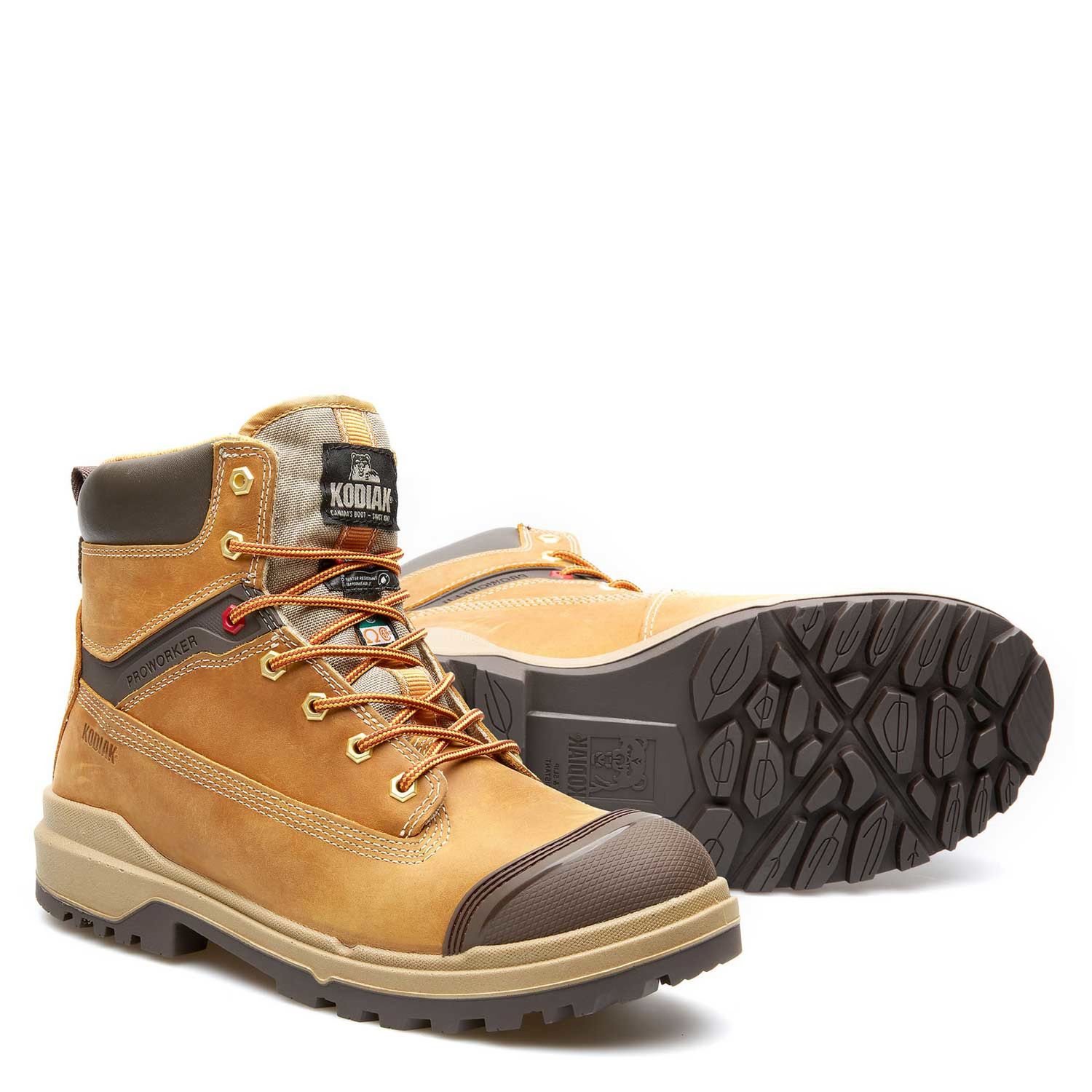 Kodiak ProWorker® Master 6" Composite Toe Safety Work Boot, Color: Wheat, Size: 7