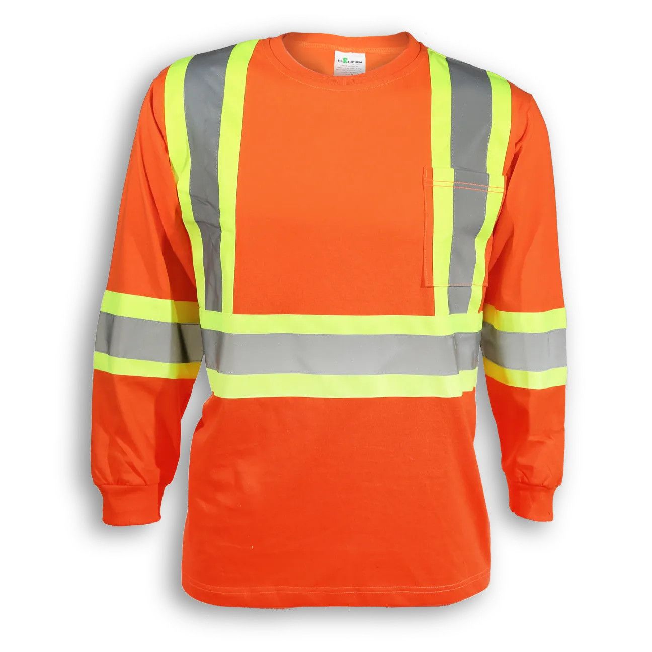 Big K 100% Cotton Traffic Safety Shirt, Color: Orange, Size: S