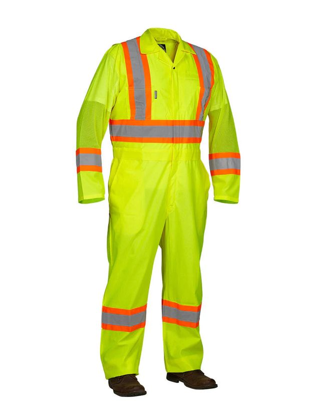 Forcefield Hi-Vis Safety Flagger's Coverall, Unlined
