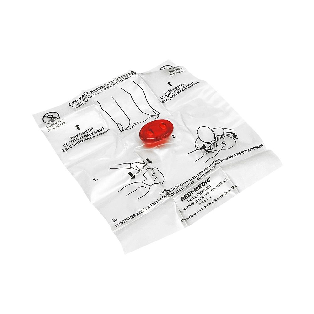 CPR-Aid Faceshield w/ 1 Way Valve