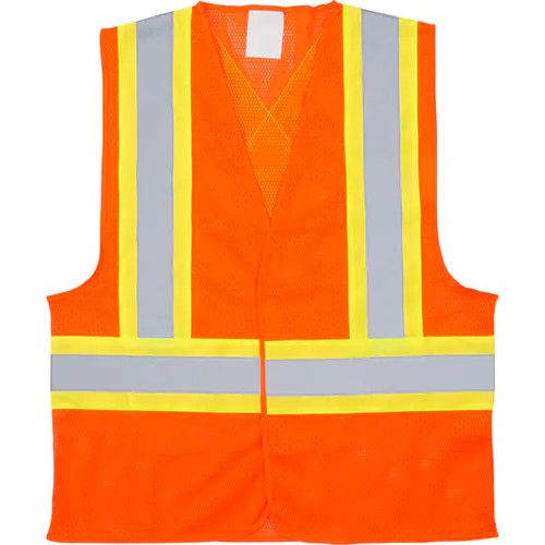 Zenith High Visibility Polyester Traffic Safety Vest, Color: Orange, Size: M