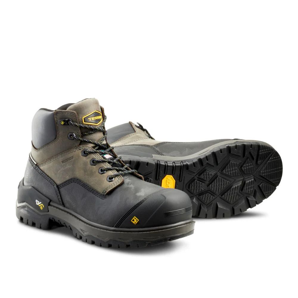Terra Gantry Men's 6" WP Composite Toe Work Safety CSA Boot, Color: Grey, Size: 7