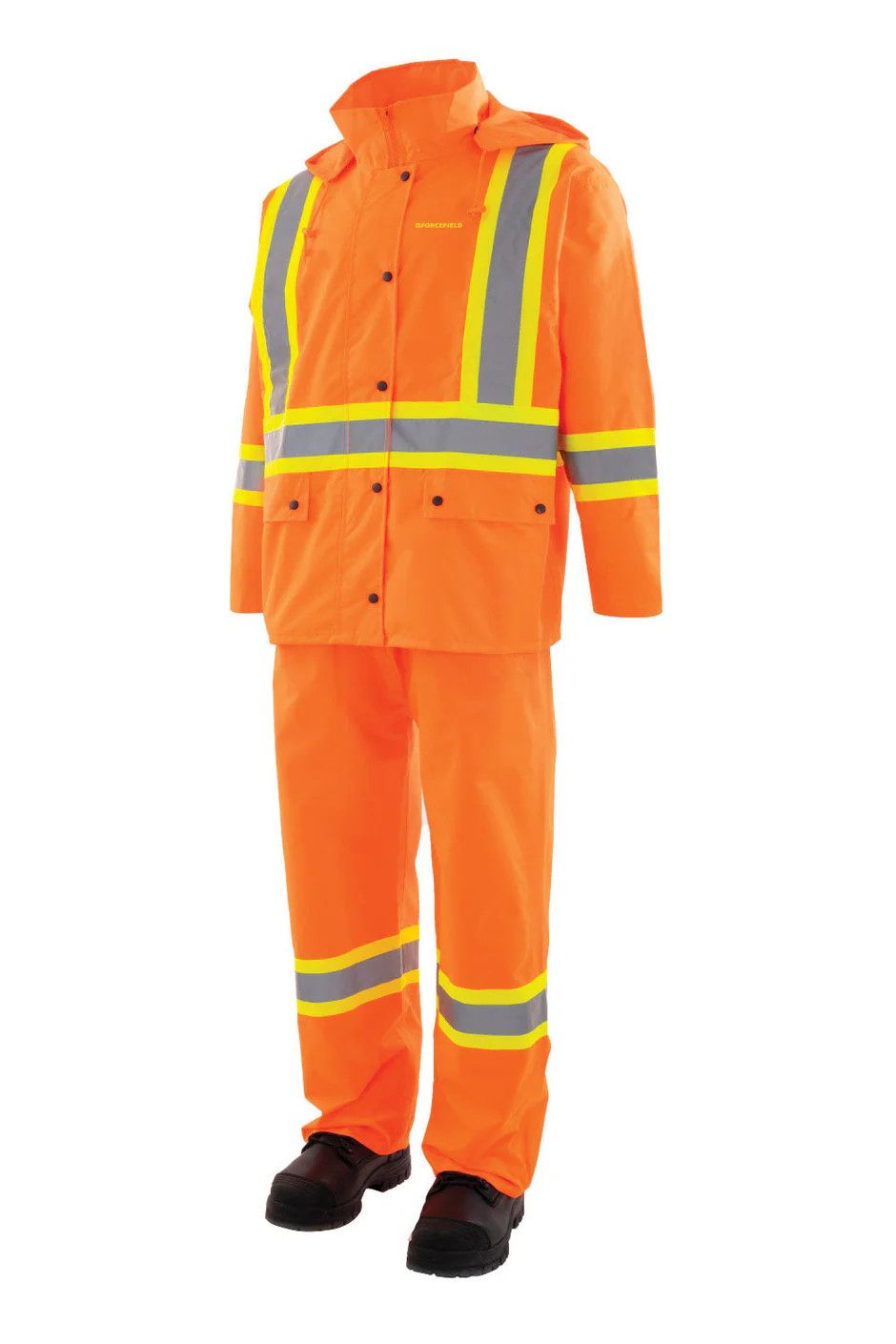 Forcefield CSA 3 Piece Hi-Vis Rain Suit, Color: Orange, Size: S