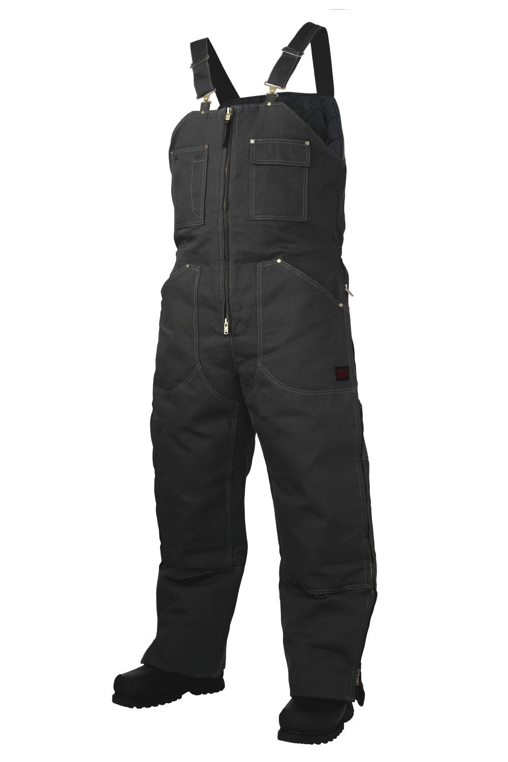 Tough Duck Insulated Duck Bib Overall, Color: Black, Size: S