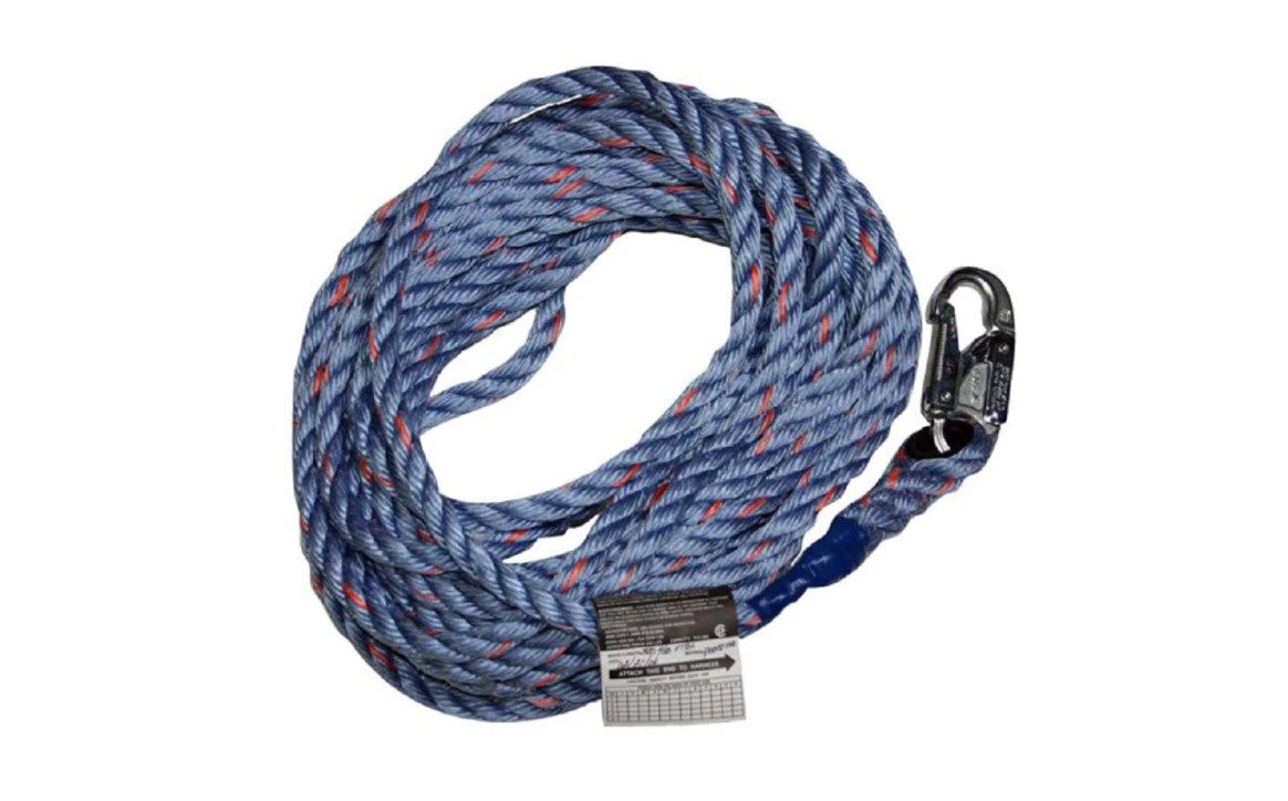 North Lifeline With Snap Hook - Blue - 100' L