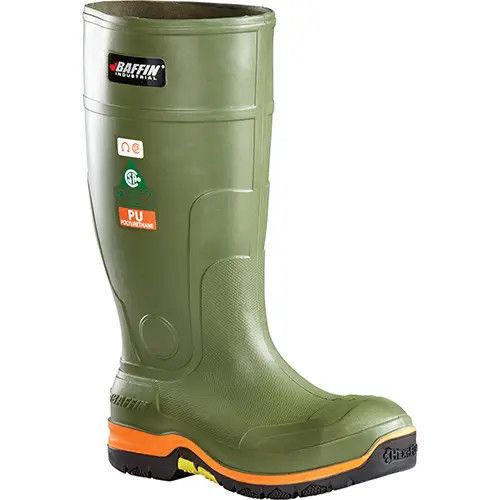 Baffin Technology Hercules Men's Safety Boots - Thermal Polyurethane, Aluminum Toe, Puncture Resistant Sole, Size: 6