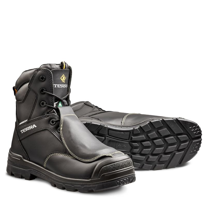 Terra Men's Barricade 8" Composite Toe Safety Work Boot with External Met Guard