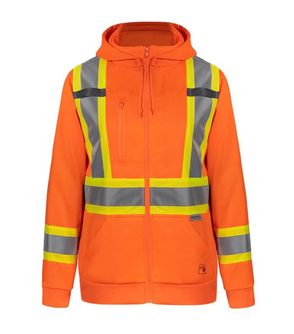 P&amp;F High-Visibility Hoodie with 4" Reflective Bands