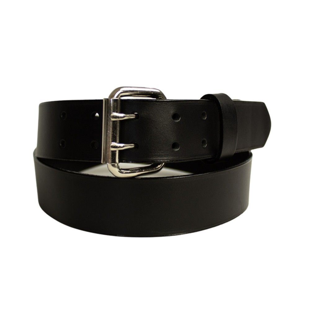 J Audet Jr. Ceinture Double Hole Belt, Color: Black, Size: 26