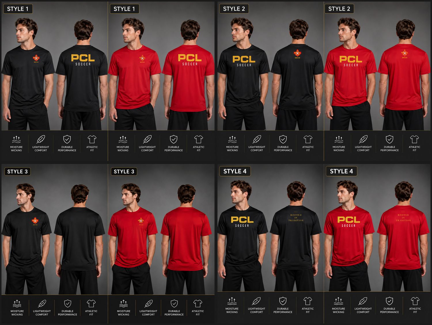 PCL Men's Soccer Performance T-Shirt