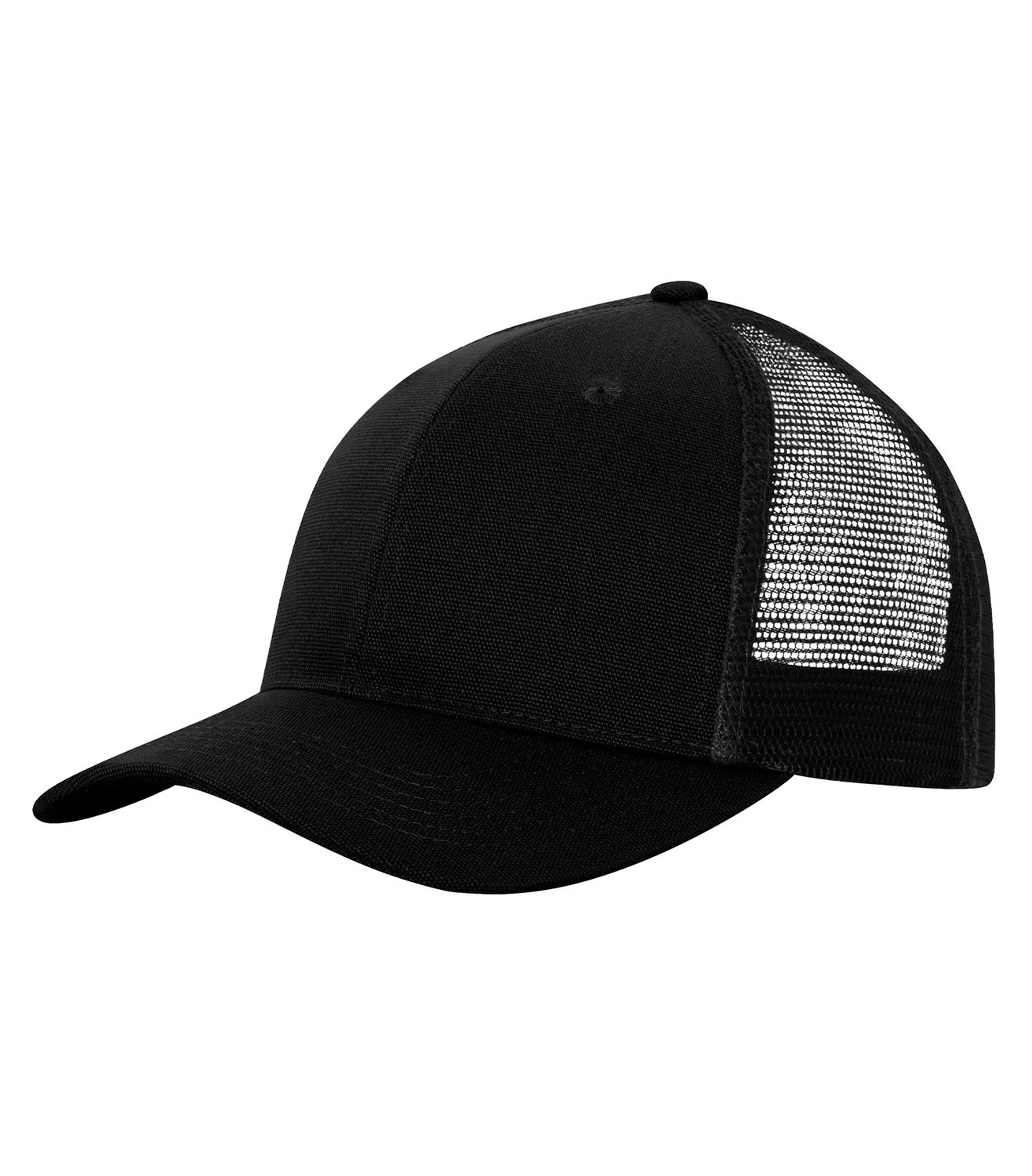 ATC WeRK™ Canvas Snapback Trucker Cap, Color: Black/Black
