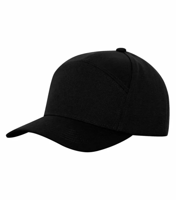ATC WeRK™ Canvas 7-Panel Snapback Cap, Color: Black, Size: OSFA