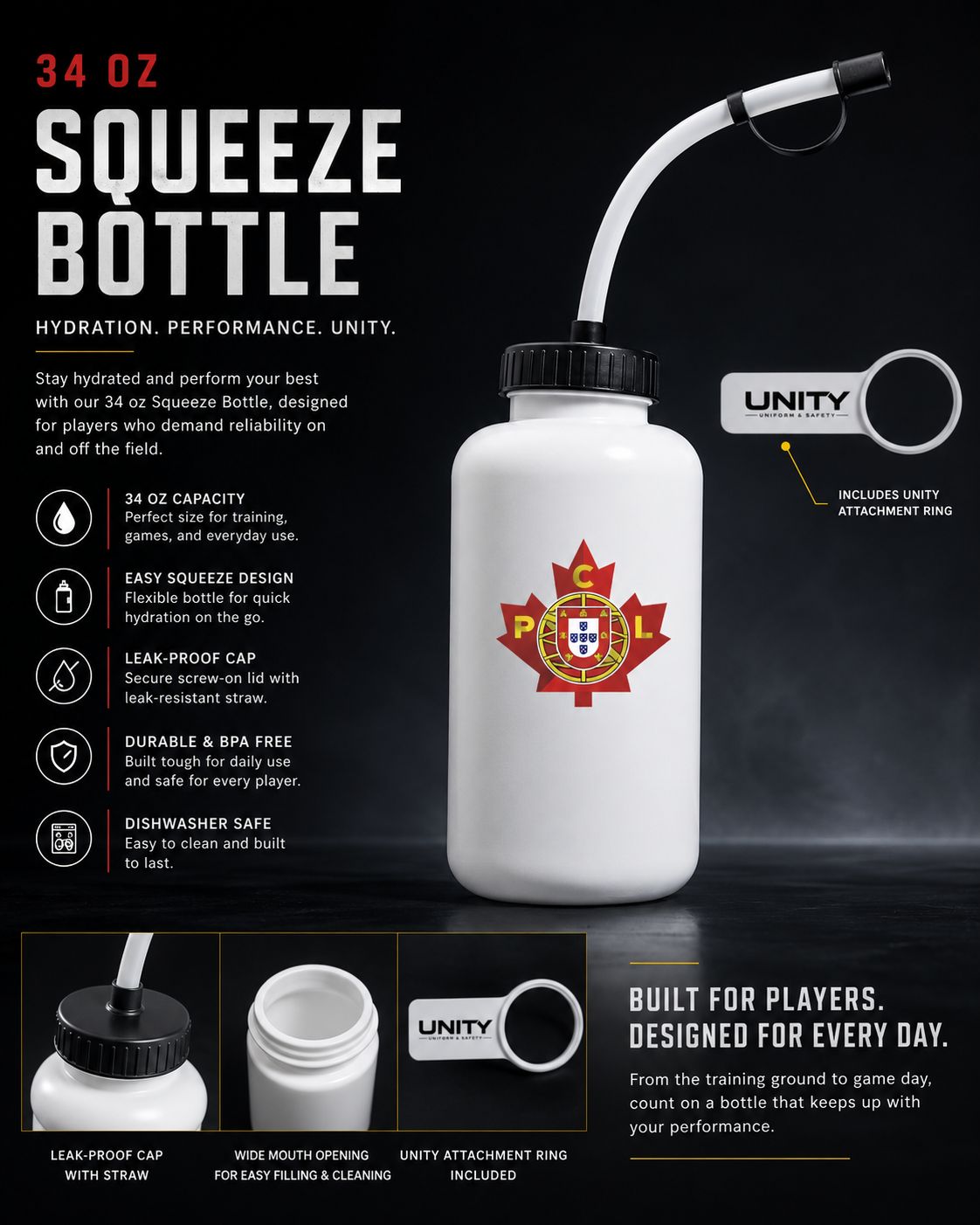 34 oz PCL Squeeze Bottle