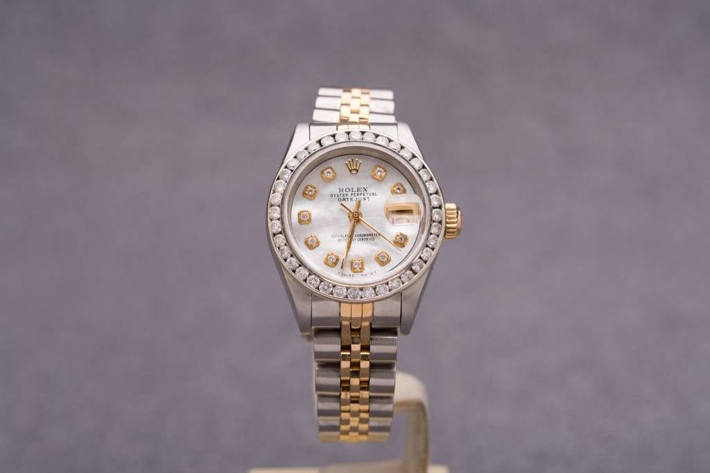 Ladies Rolex Two Tone Diamond Dial and Bezel Datejust