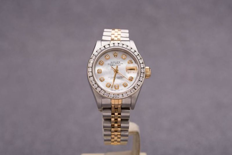 Ladies Rolex Two Tone Diamond Dial and Bezel Datejust