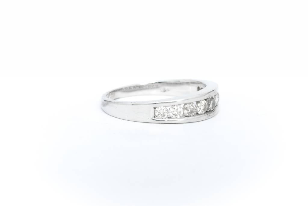 White Gold Channel Set Diamonds 14k
