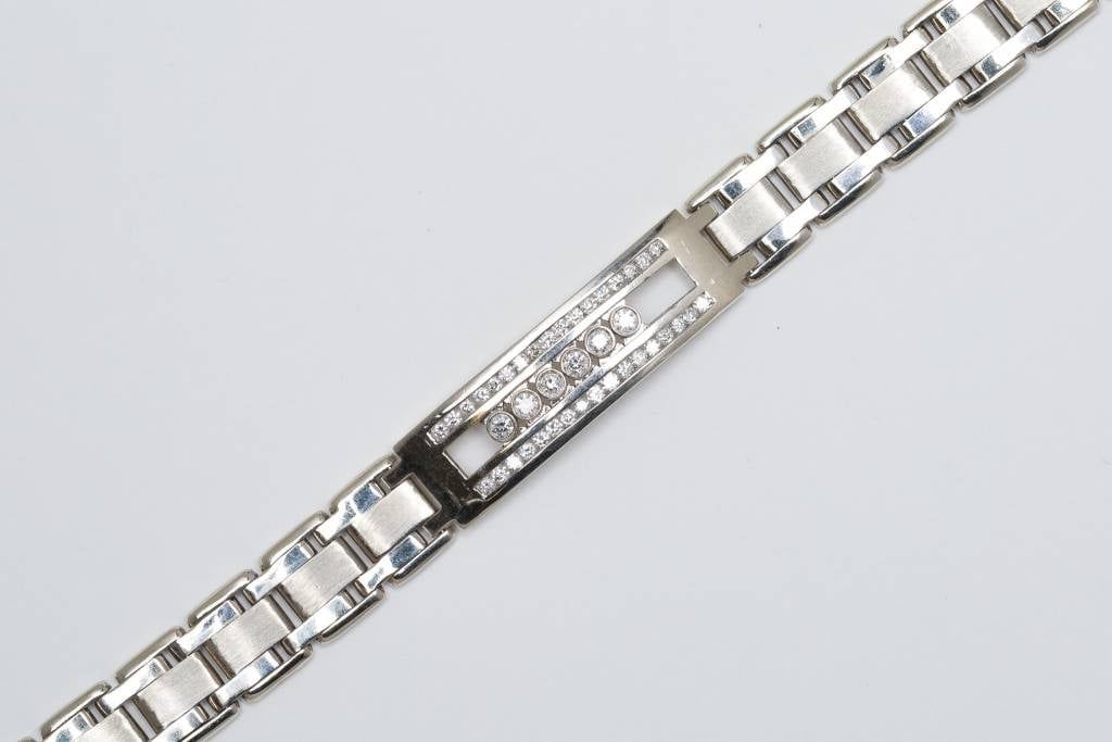 Mens Floating Diamond Bracelet