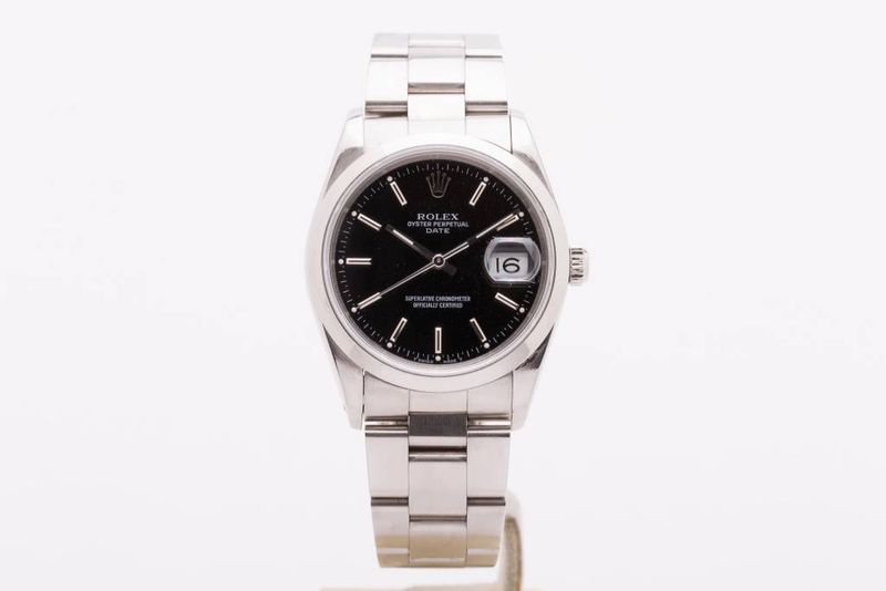 Rolex Oyster Perpetual Date Stainless Steel Black Dial
