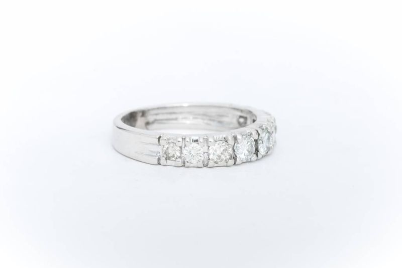 Diamond Eternity Band White Gold 14k