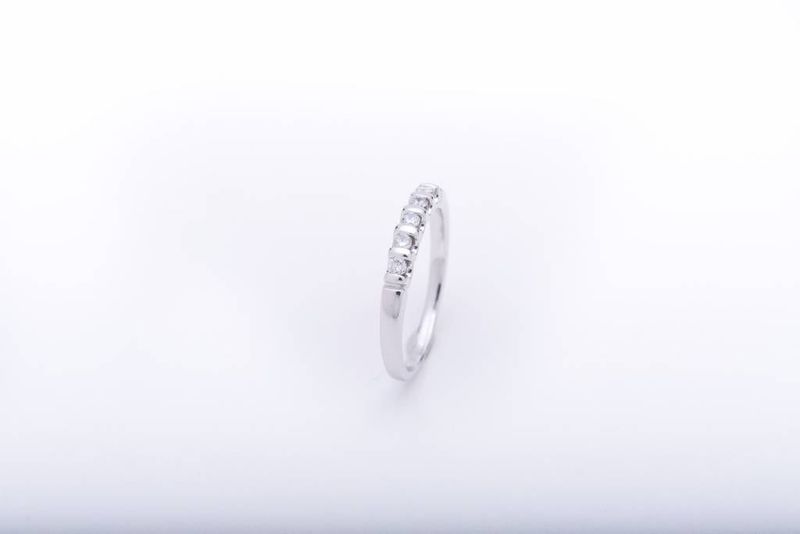 Diamond 5 Stone Ring White Gold 14k