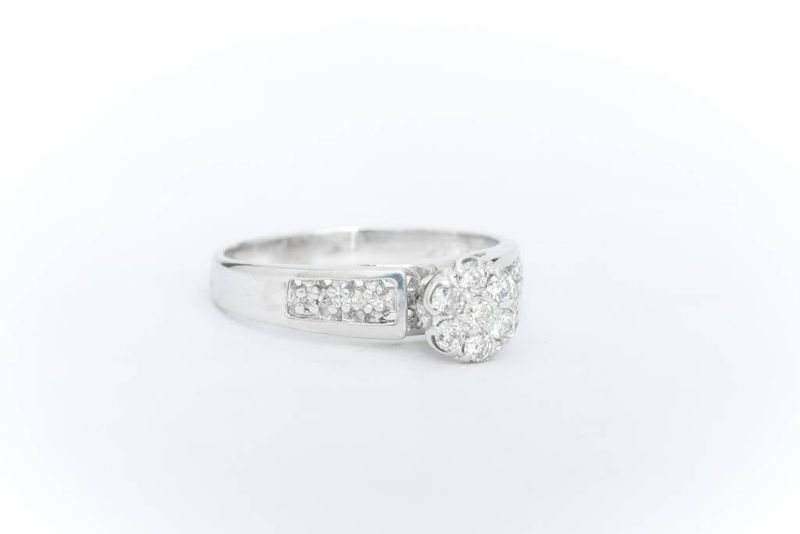 Diamond Flower Cluster Ring 14k