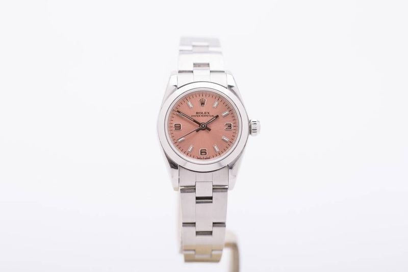 Ladies Rolex Oyster Perpetual Rose Dial Stainless Steel