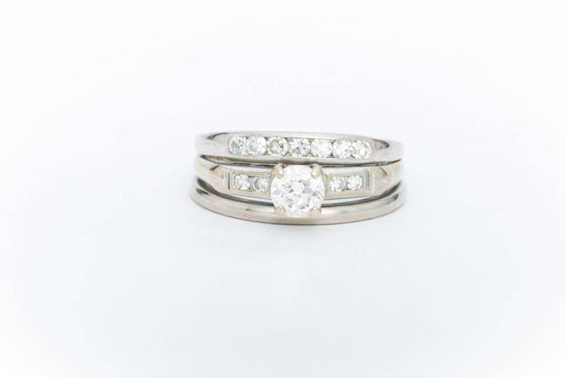Diamond Bridal Set 14k White Gold