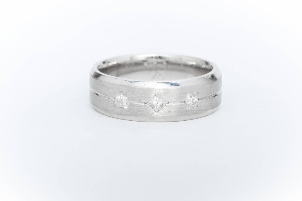 Mens Princess Cut Diamond Fashion Ring 