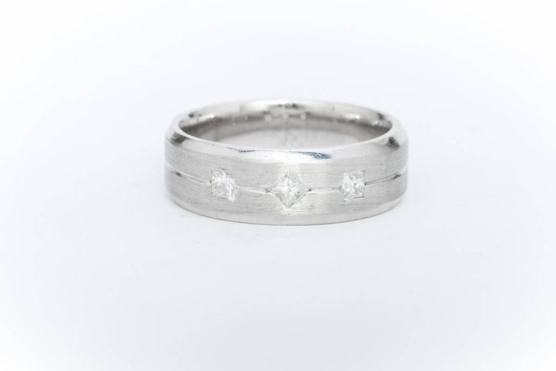 Mens Princess Cut Diamond Fashion Ring 