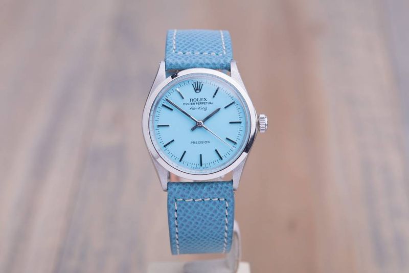 Rolex Blue Leather Oyster Perpetual Air King 