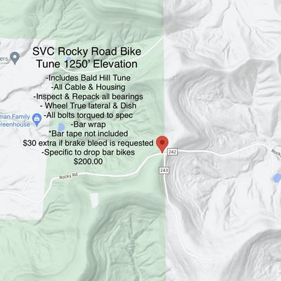 SVC Rocky Road Bike Tune 1250’' Elevation