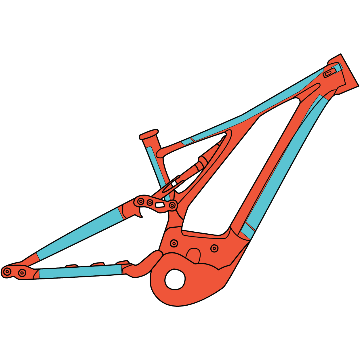 RideWrap Covered Dual Suspension eMTB Frame Protection Kit - Matte