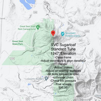 SVC Sugarloaf Standard Tune  1247' Elevation