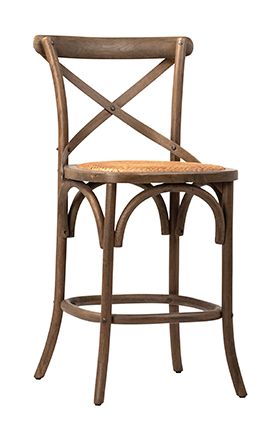 X-Back Counter Stool-Grey Oak-18x21x38