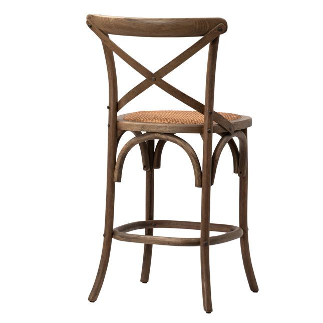 X-Back Counter Stool-Grey Oak-18x21x38