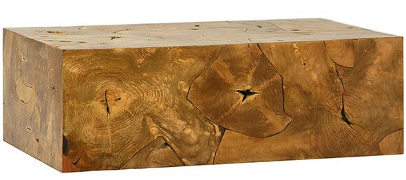 Teak Coffee Table-Natural-47x31x16