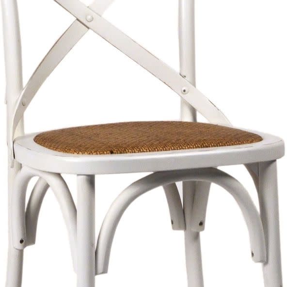 X-Back Dining Chair  White W: 17 in D: 20 in H: 35 in