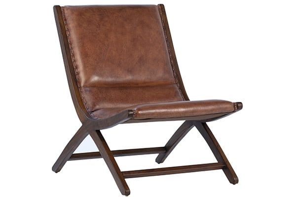 Gibbs Leather Chair-25x31x34