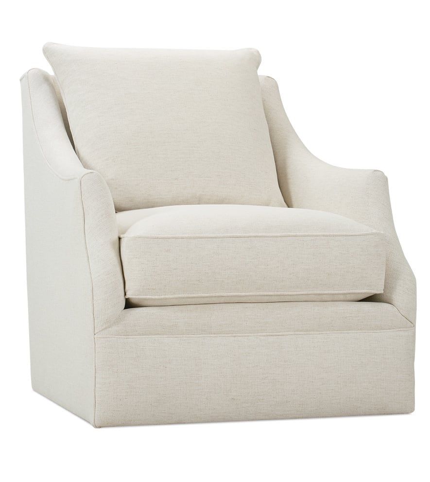 Quick Ship! Kara Swivel Chair in Nomad Snow -33x39x38 KidProof
