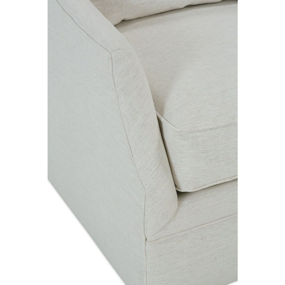 Quick Ship! Kara Swivel Chair in Nomad Snow -33x39x38 KidProof