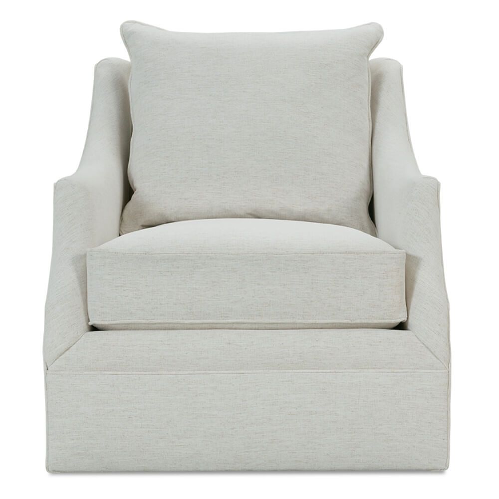Quick Ship! Kara Swivel Chair in Nomad Snow -33x39x38 KidProof
