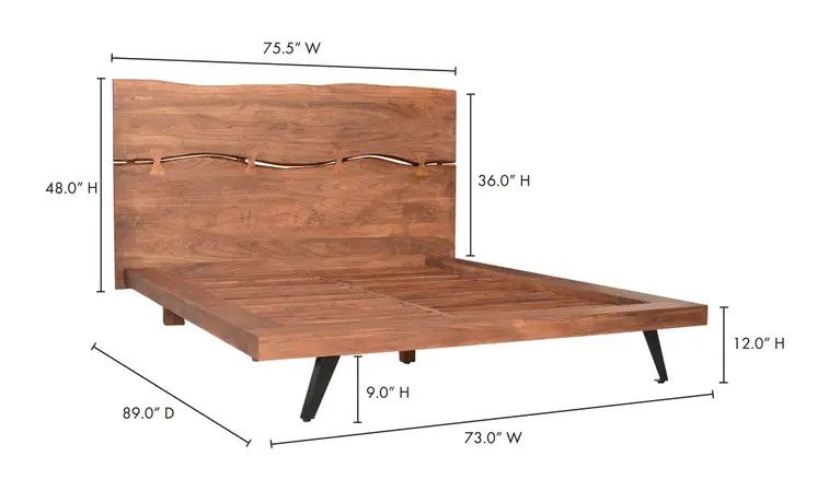 Bali 2 Platform Bed-Queen-75.25x91x47