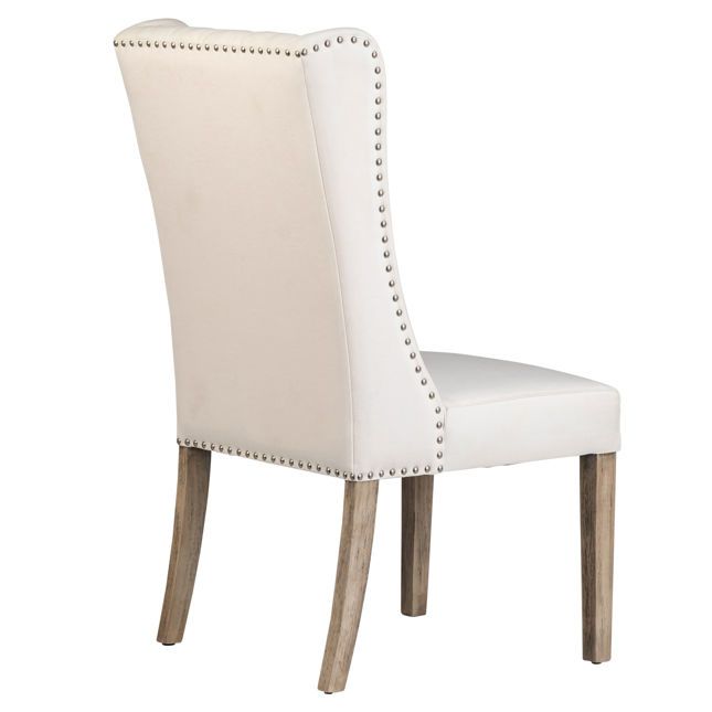 Tufted Dining Chair-White Sand-23x29x43