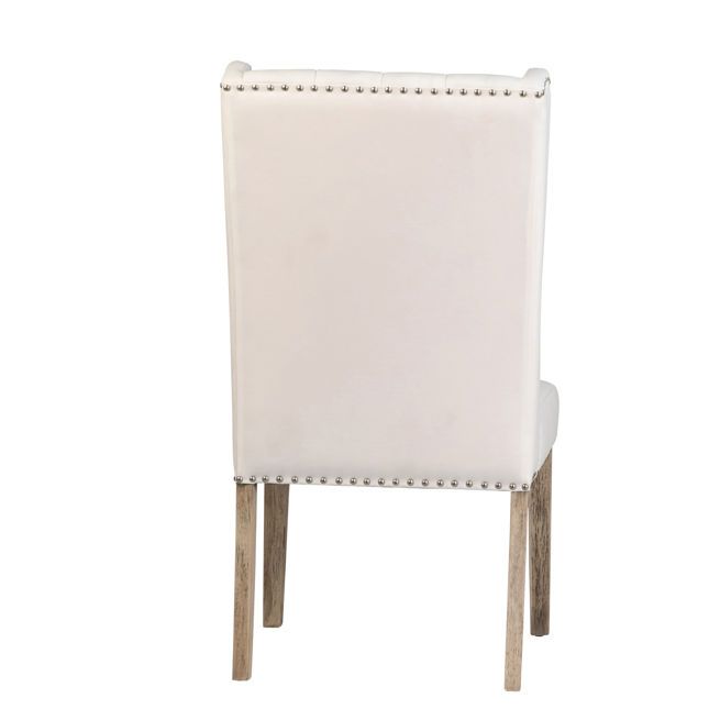 Tufted Dining Chair-White Sand-23x29x43