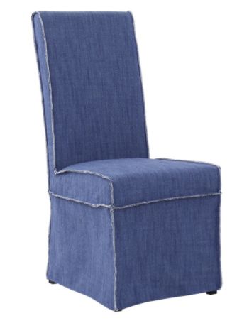 Shane Dining Chair-Denim Blue-19x24x43