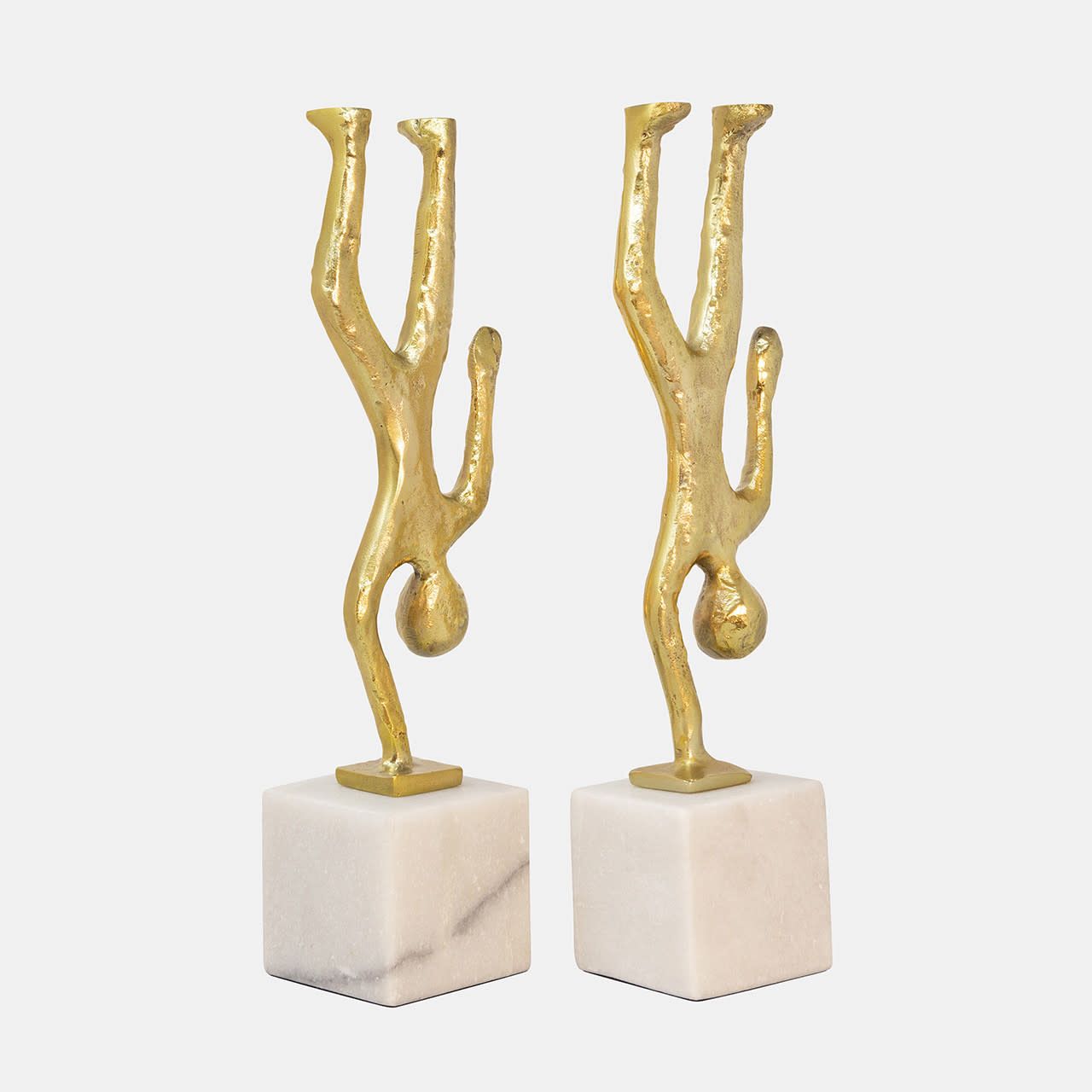 Balancing Human Bookends-Gold-S/2 14&quot;