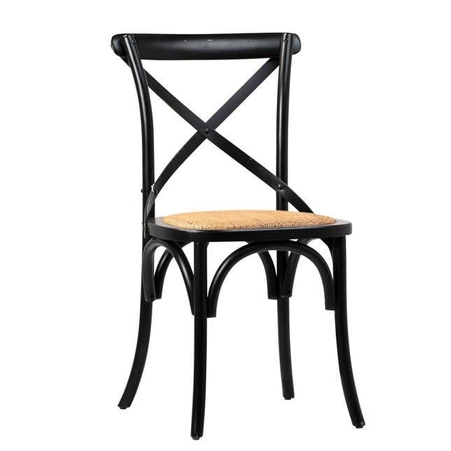 X-Back Dining Chair-Antique Black-20x21x35