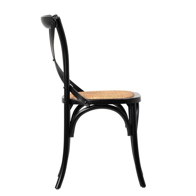 X-Back Dining Chair-Antique Black-20x21x35