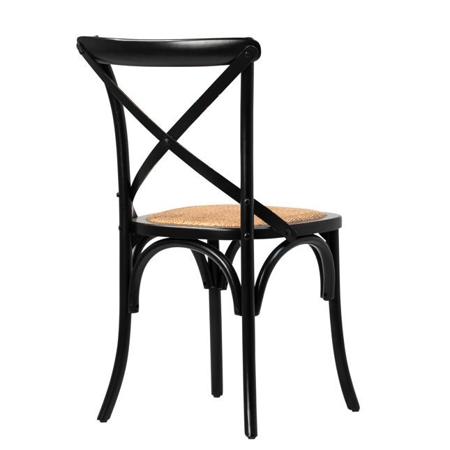 X-Back Dining Chair-Antique Black-20x21x35